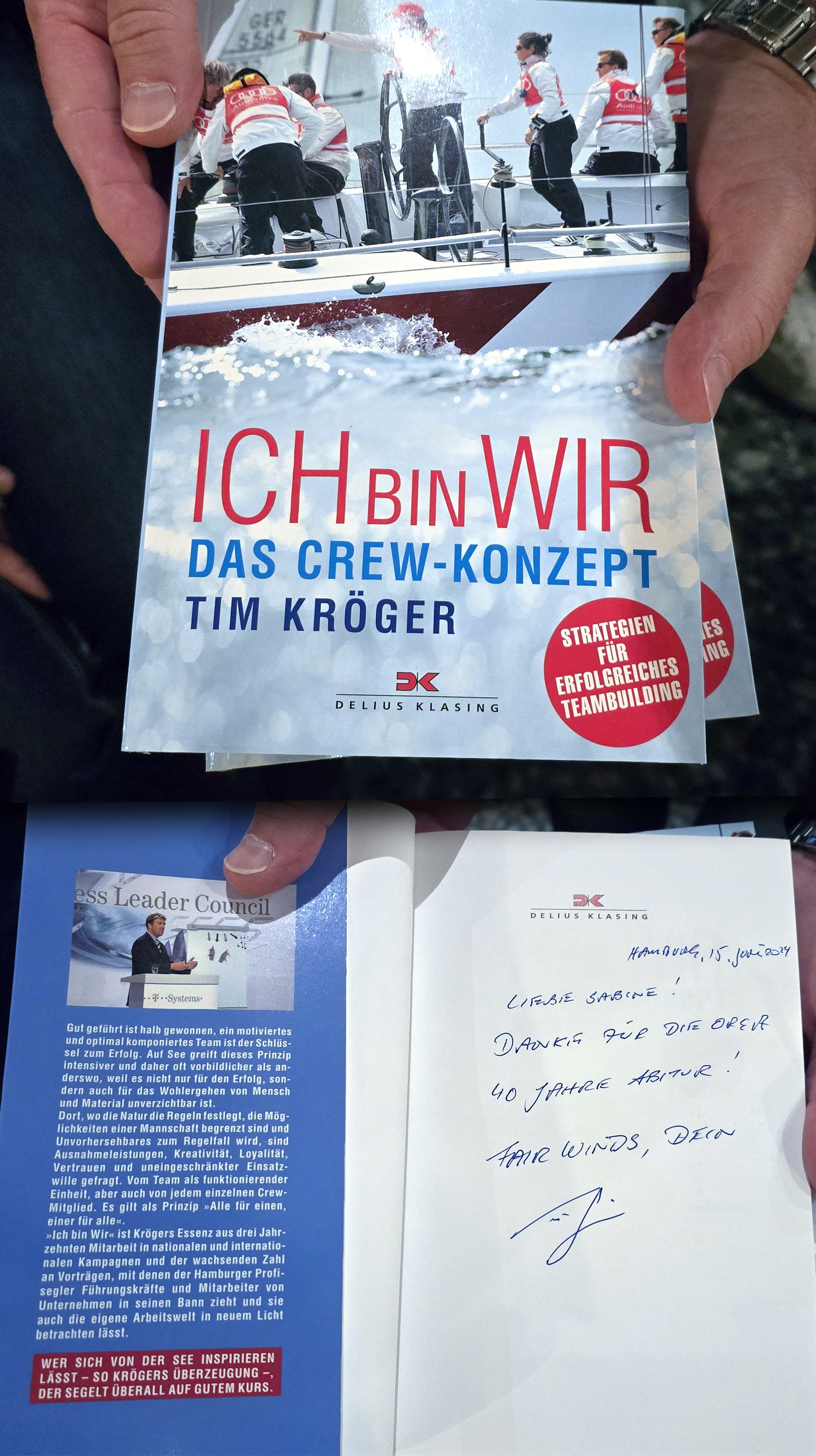Buch von Tim Kröger mit Widmung